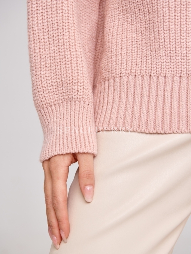 Женский вязаный свитер оверсайз, джемпер